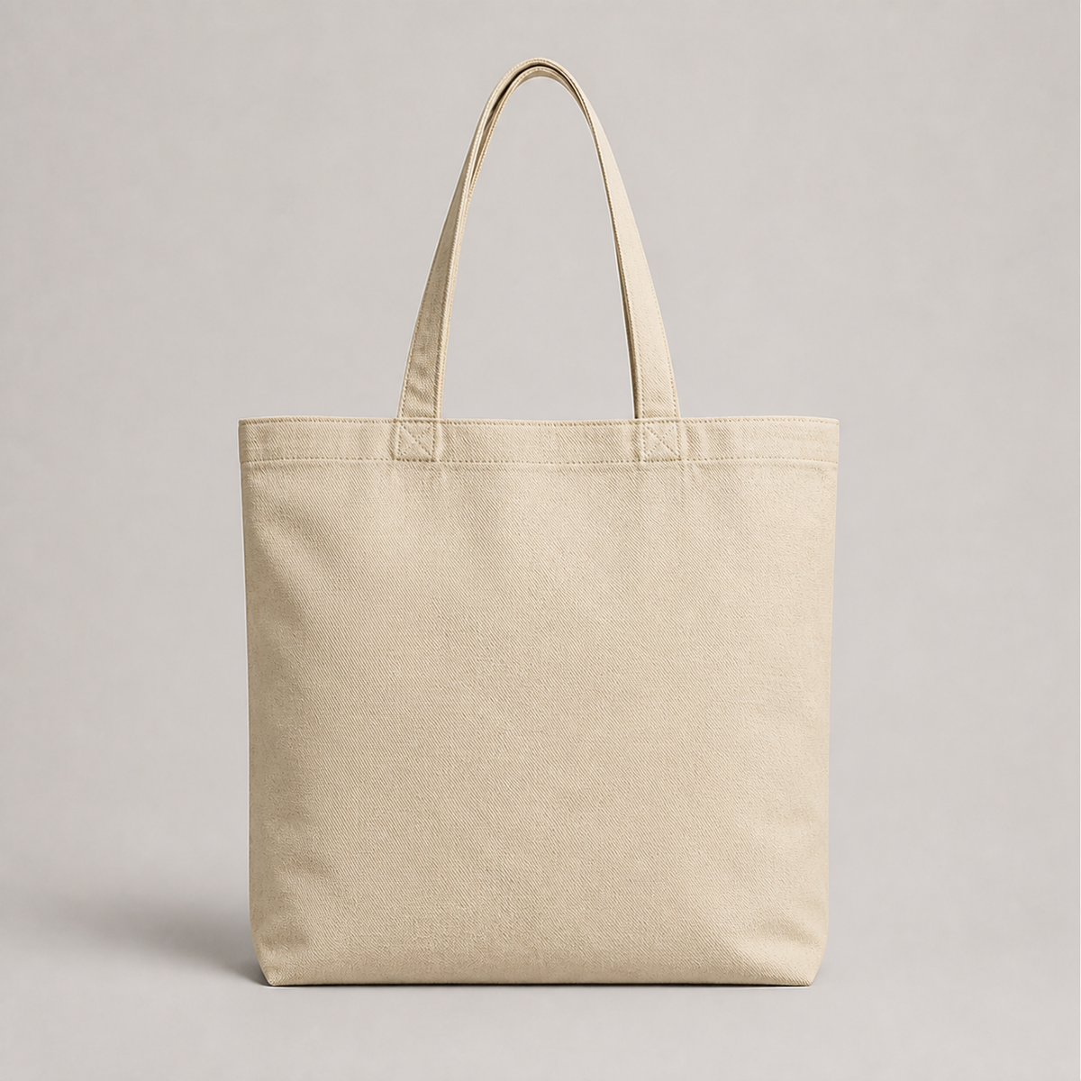 Custom Natural Cotton-Linen Canvas Tote Bag – 14 × 15 in