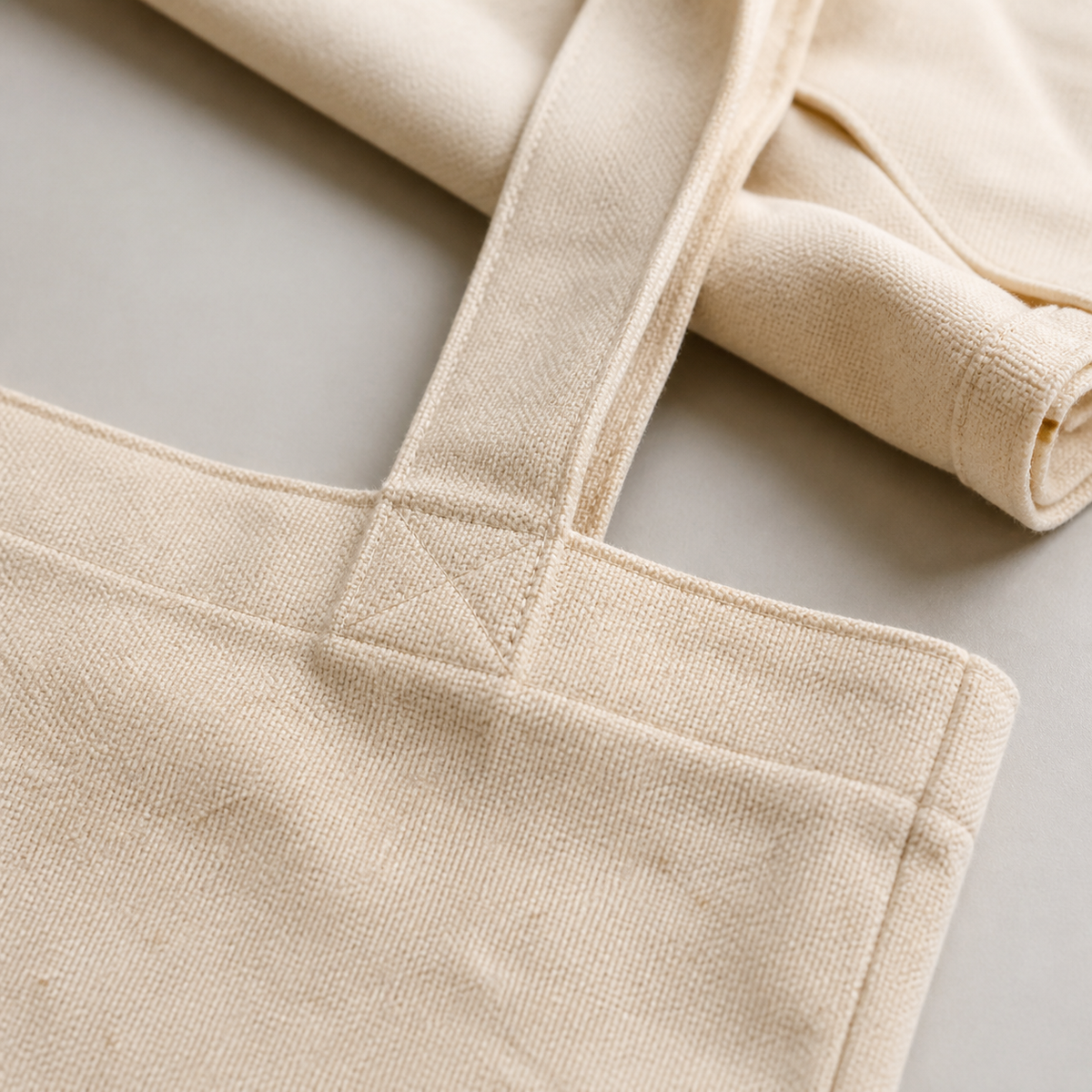 Custom Natural Cotton-Linen Canvas Tote Bag – 14 × 15 in