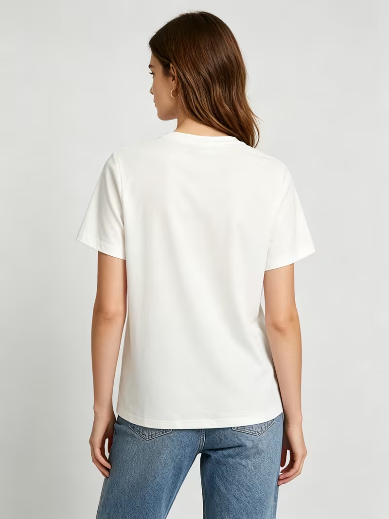 Custom Black & White Unisex Cotton T-Shirt