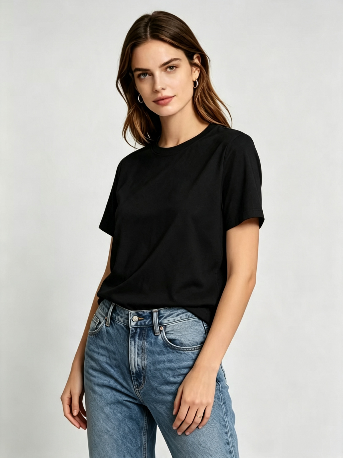 Custom Black & White Unisex Cotton T-Shirt