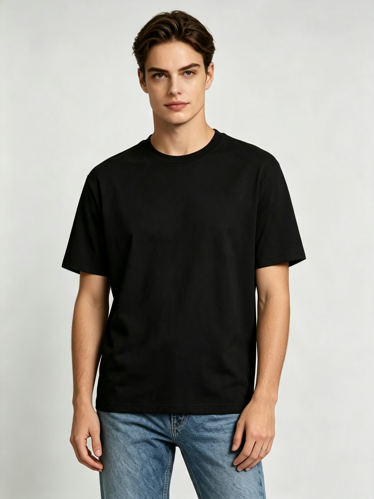 Custom Black & White Unisex Cotton T-Shirt
