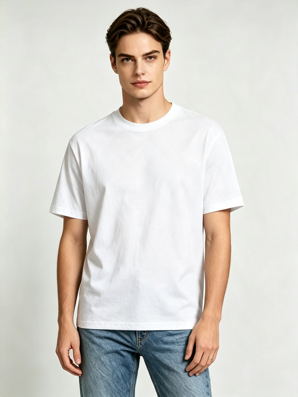 Custom Black & White Unisex Cotton T-Shirt