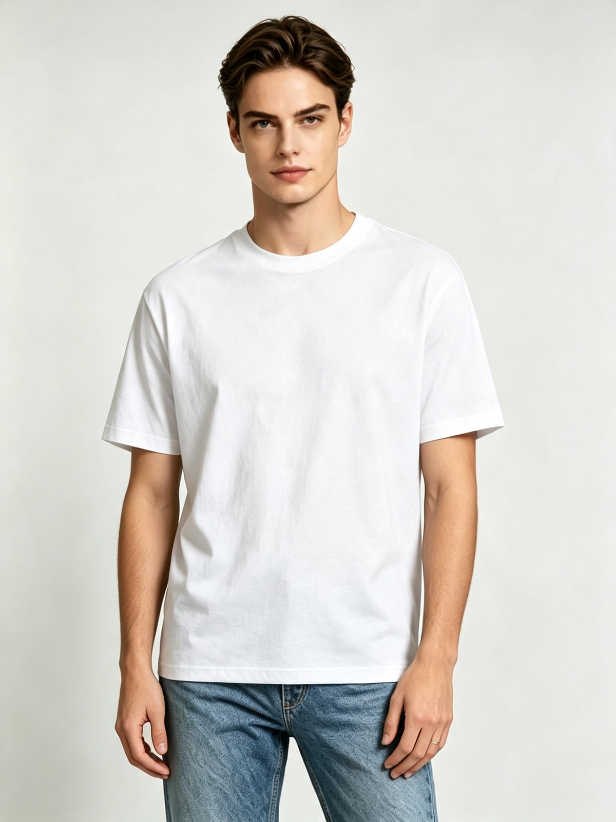 Custom Black & White Unisex Cotton T-Shirt