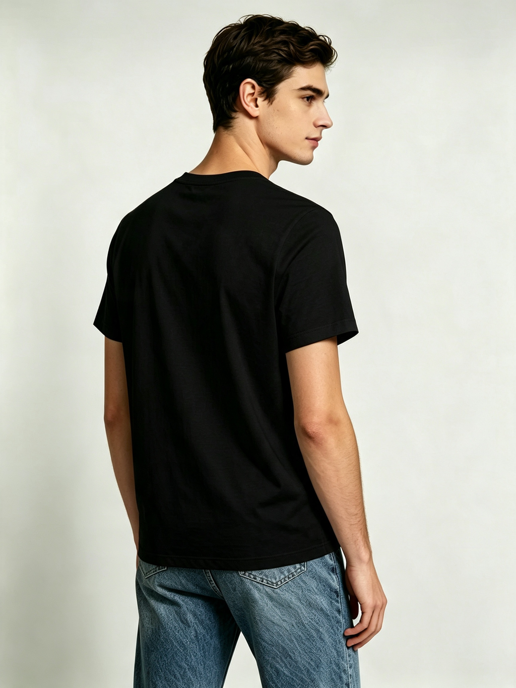 Custom Black & White Unisex Cotton T-Shirt