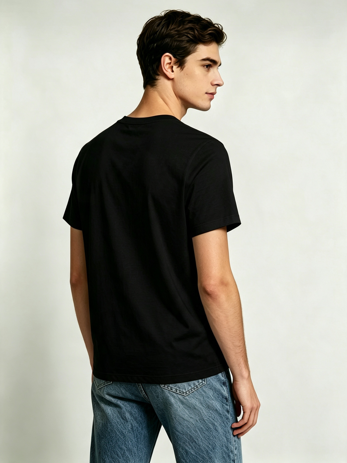 Custom Black & White Unisex Cotton T-Shirt