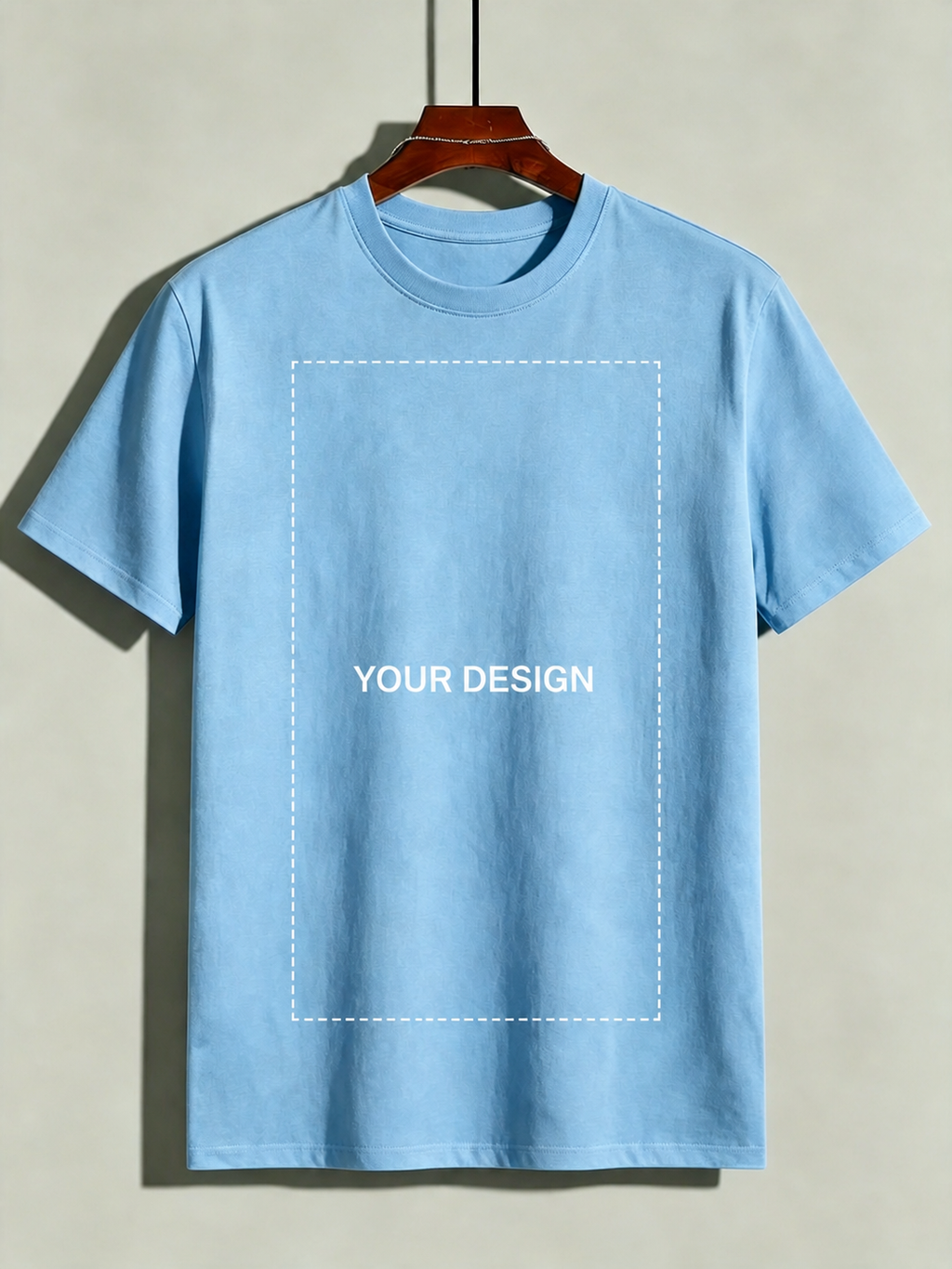 Custom color unisex cotton T-shirt with upload-your-design print area