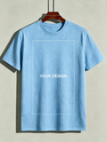 Custom color unisex cotton T-shirt with upload-your-design print area