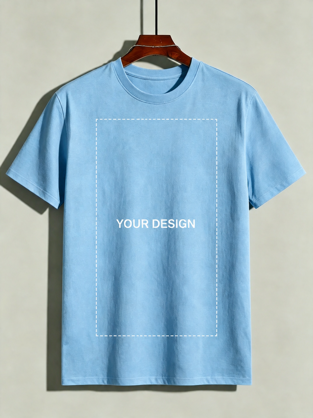 Custom color unisex cotton T-shirt with upload-your-design print area