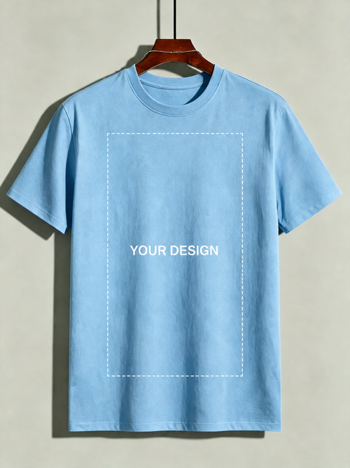 Custom color unisex cotton T-shirt with upload-your-design print area