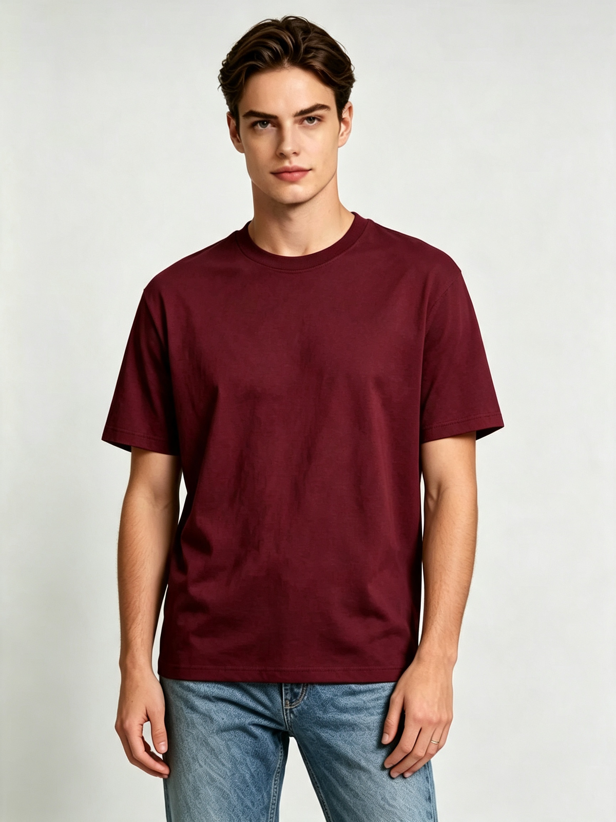 Blank Color Unisex Cotton T-Shirt – No Print